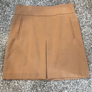 Ann Taylor Loft Tan Pleated Shirt